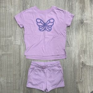 Cat & Jack Lavender Butterfly Pajama Set